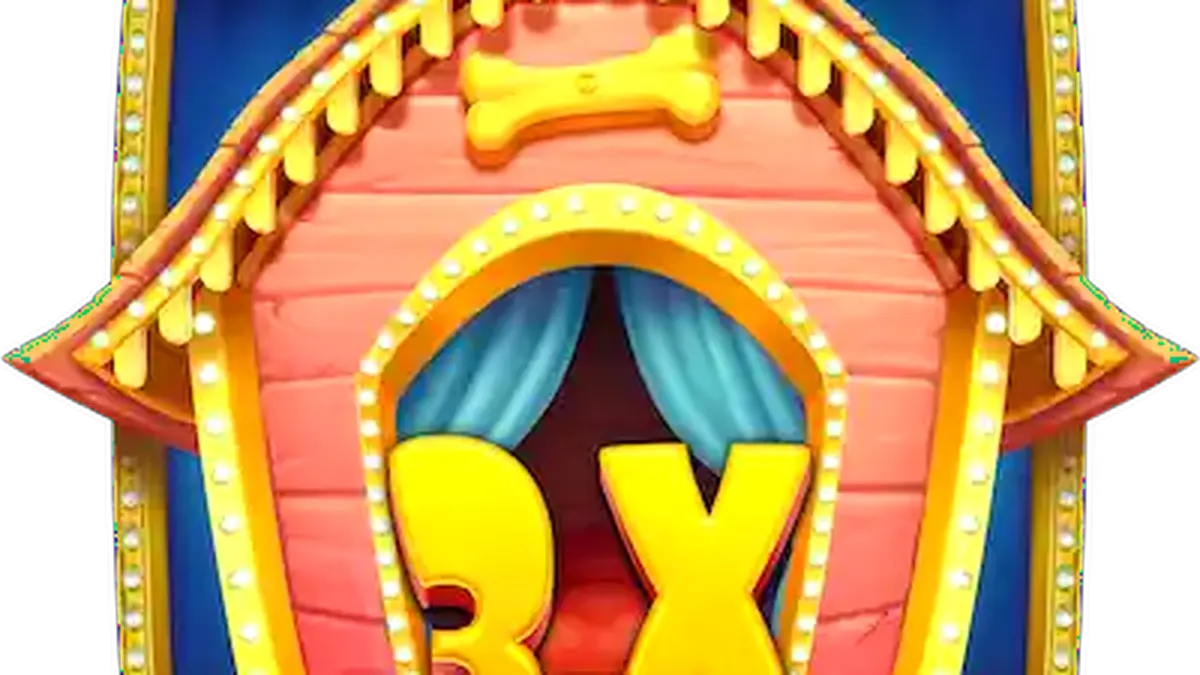Tampilan visual slot The Big Dog House dengan simbol anjing dan fitur kolosal