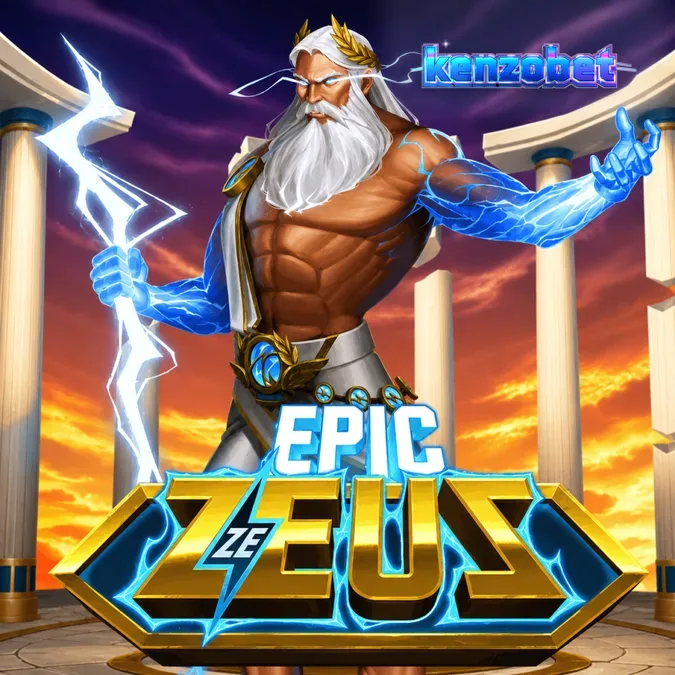 Tampilan grid 6x5 pada slot Epic Ze Zeus dengan elemen Divine Squares yang aktif.